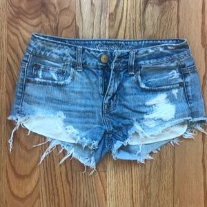 American Eagle distressed jean cutoff shorts
